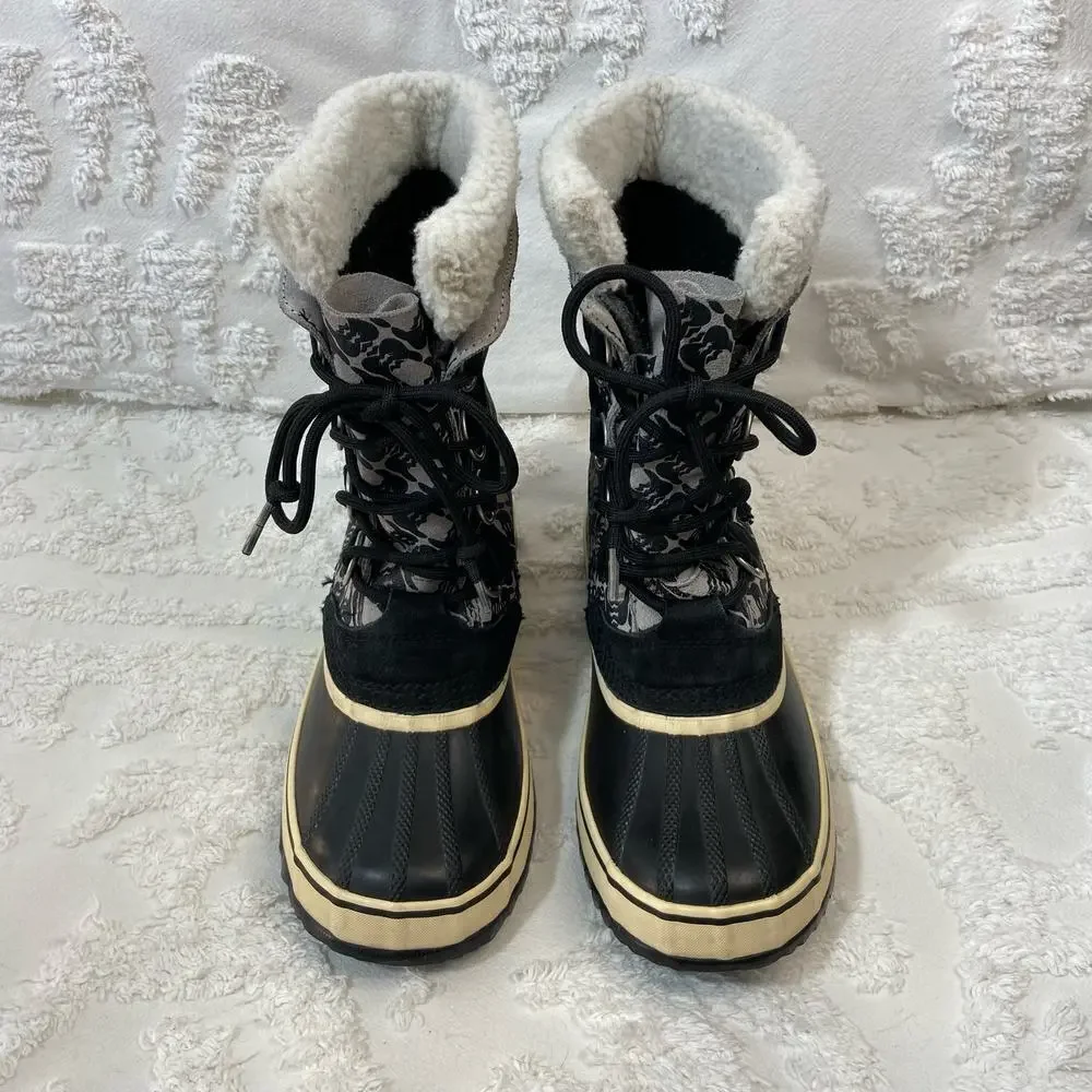 SOREL 1964 PAC NL1494-008 Graphic Design Boots Men's Sz 9 Waterproof Insulated